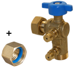 Clapets-robinets équerres - Entrées EP laiton et sorties RID avec joints larges intégrés
