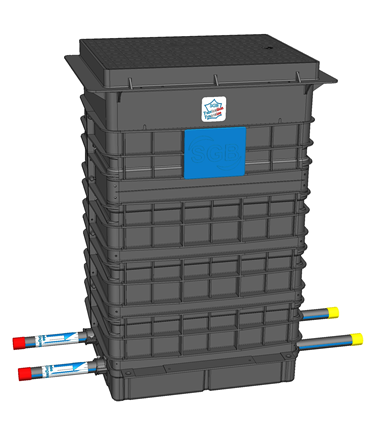 Abricompact' DN20 - 2 compteurs - Robinet laiton, Clapet anti-pollution laiton, EP laiton